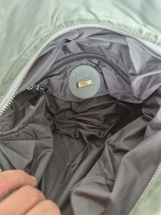 Chloe 2000s Rare Gray Logo-Embellished Women’s Satchel - Picture 15 of 15